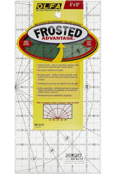 Olfa 1071819 QR-6x12 6-Inch by 12-Inch Frosted Advantage Acrylic Ruler